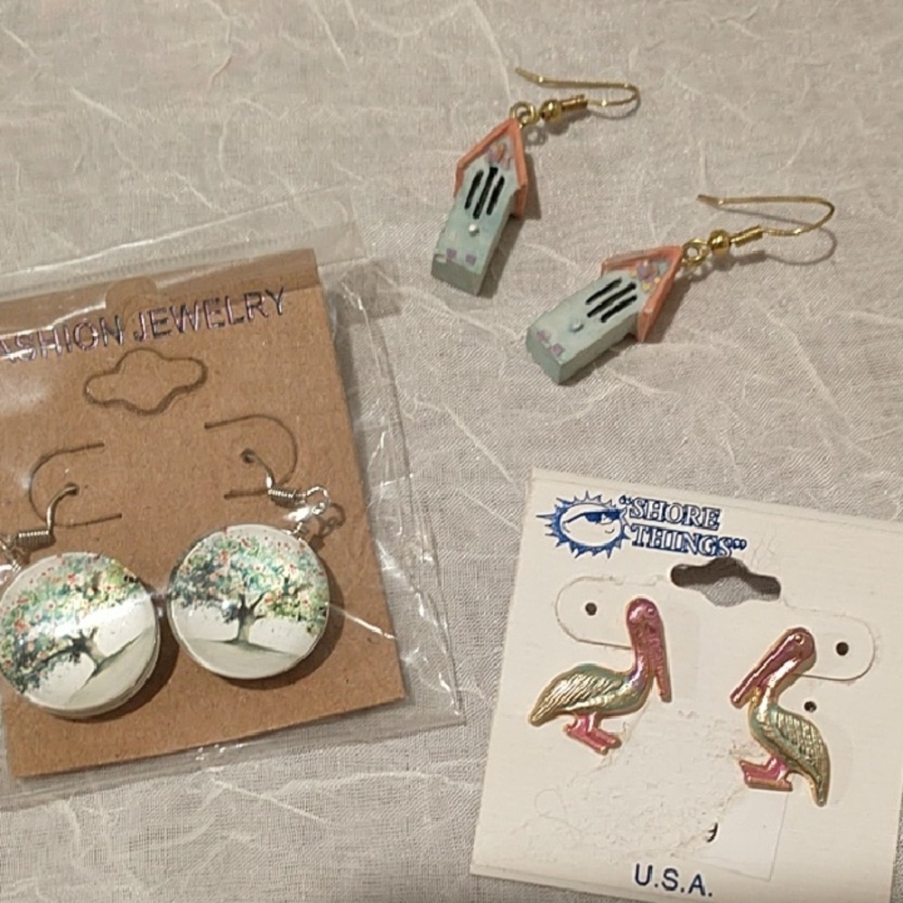 FREE Bundle Assorted Earrings Set with Nature and Bird Designs